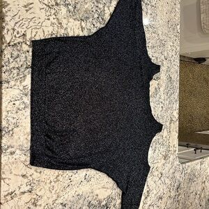 Black glitter, cold shoulder sweater by Express